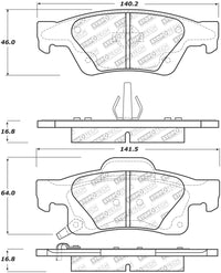 StopTech Street Select Brake Pads w/Hardware - Rear