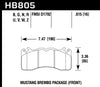 Hawk 15-17 Ford Mustang Brembo Package DTC-60 Front Brake Pads