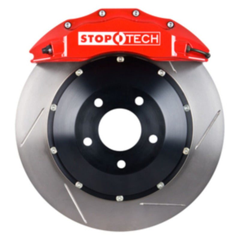 StopTech 09-10 Nissan 370Z Sport Model Only Front BBK w/ Red ST-60 Calipers Slotted 355x32mm Rotors