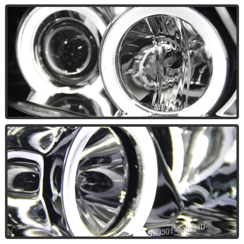 Spyder BMW E90 3-Series 06-08 Projector LED Halo Amber Reflector Rplc Bulb Chrm PRO-YD-BMWE9005-AM-C