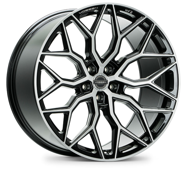 Vossen HF-2 20x10.5 / 5x120 / ET42 / Deep Face / 72.56 - Brushed Gloss Black Wheel