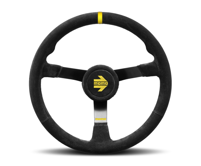 Momo MODN38 Steering Wheel 380 mm -  Black Suede/Black Spokes