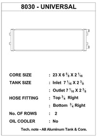 CSF Dual-Pass Universal Heat Exchanger (Cross-Flow)