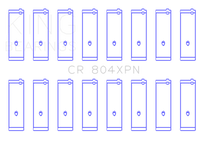 King Ford 260CI/289CI/302 (Size .020 Undersize) XP-Series Tri-Metal Narrowed Rod Bearings - Set of 8