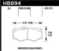 Hawk 09-17 Mercedes-Benz G550 LTS Street Front Brake Pads