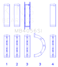 King Engine Bearings Crankshaft Main Bearing 0.5mm (Oversize) Ford Duratec V6