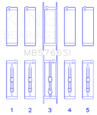 King Engine Bearings GM LS1/2/4/6 (Housing Bore +.010) (Size STD) Main Bearing Set