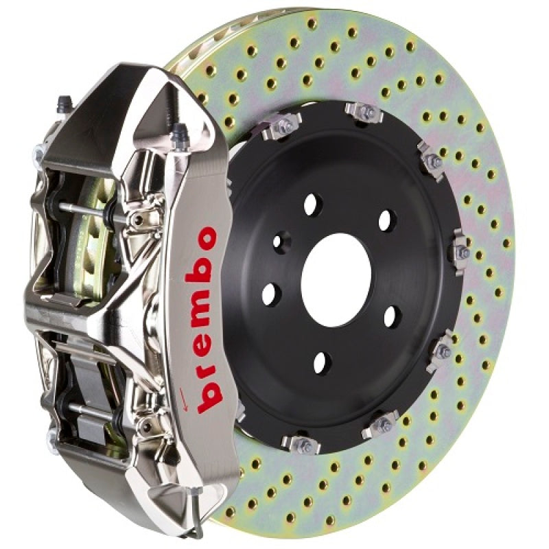 Brembo 06-10 M5/06-10 M6 Front GTR BBK 6 Piston Billet 380x34 2pc Rotor Drilled- Nickel