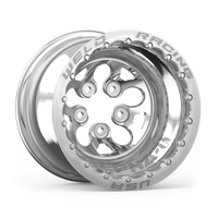 Weld Alpha-1 15x13 / 5x4.5 BP / 3in. BS Polished Wheel - Polished Double Beadlock MT