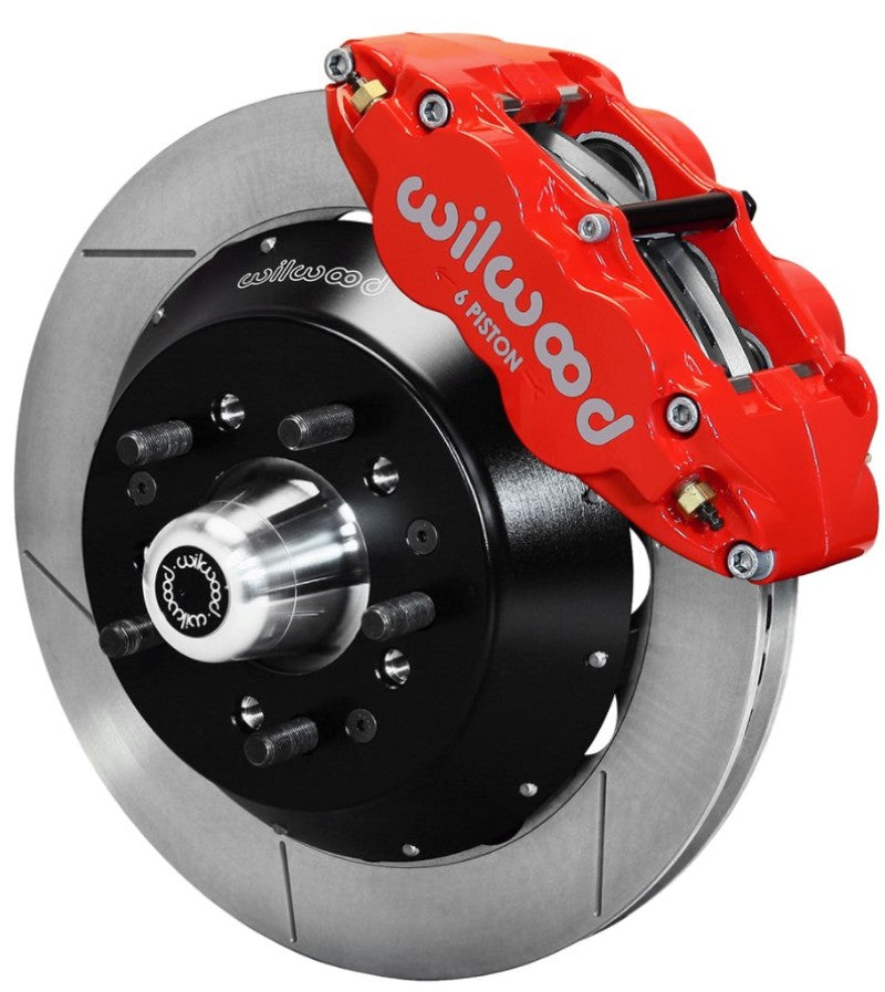 Wilwood Narrow Superlite 6R Dust-Seal Big Brake Front Brake Kit 14in. Red With Wilwood Pro Spindle