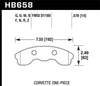 Hawk DTC-80 10-11 Chevy Corvette Grand Sport / 06-08 Corvette Z06 (1 piece) Front Race Brake Pads