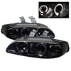 Spyder Honda Civic 92-95 2/3DR 1PC Projector LED Halo Amber Reflector Smke PRO-YD-HC921P-23D-AM-SMC