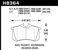 Hawk 2010-2013 Audi A3 TDI HPS 5.0 Rear Brake Pads