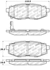 StopTech Performance 06-10 Subaru Legacy Sedan/Outback/13 BRZ / 13 Scion FR-S Rear Brake Pads