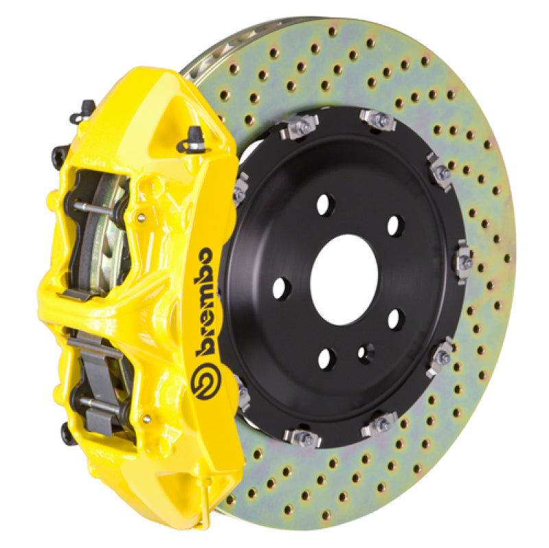 Brembo 12-18 CLS550/15-18 CLS400 Front GT BBK 6 Piston Cast 380x34 2pc Rotor Drilled- Yellow