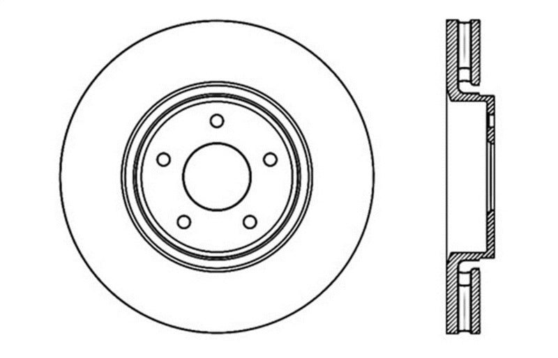 StopTech 11/05+ Infinity FX 35/45 SportStop Drilled Front Right Rotor