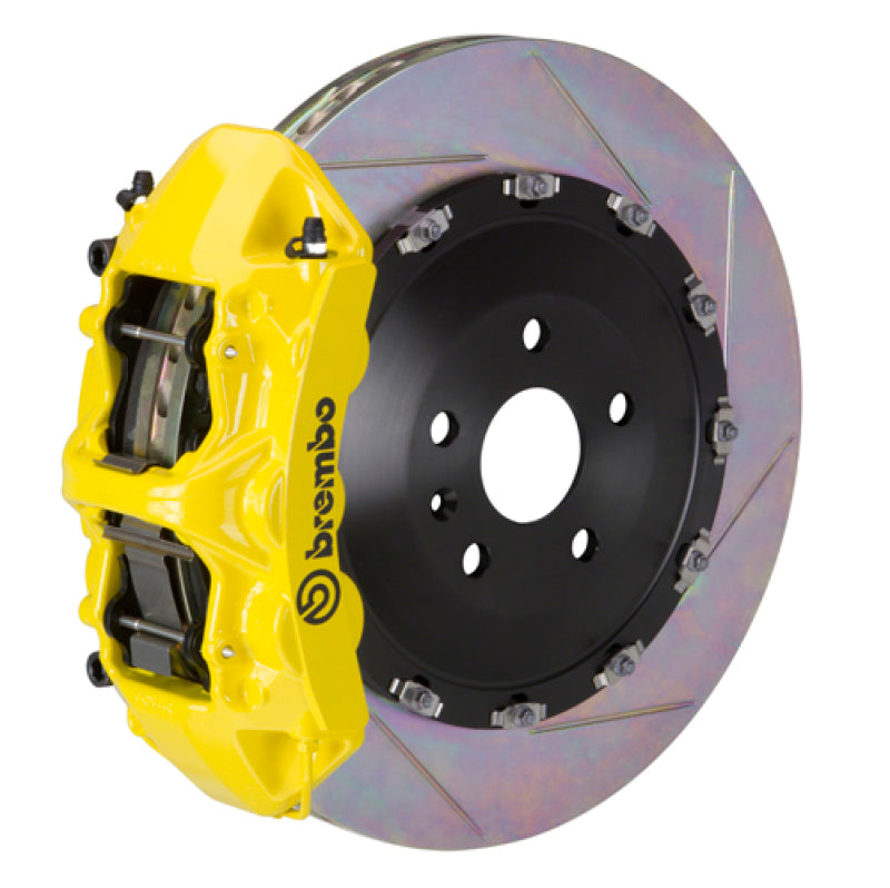 Brembo 17+ LC500/18+ LS500 Front GT BBK 6 Piston Cast 405x34 2pc Rotor Slotted Type-1- Yellow