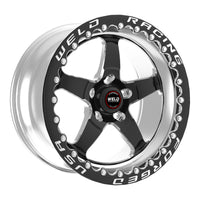 Weld S71 15x12.33 / 5x4.5 BP / 7.5in. BS Black Wheel (Medium Pad) - Black Single Beadlock MT