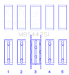 King Ford/Mazda Duratec 2.0/2.3 DOHC Silicon Bi-Metal Aluminum Main Bearing Set - Size STD