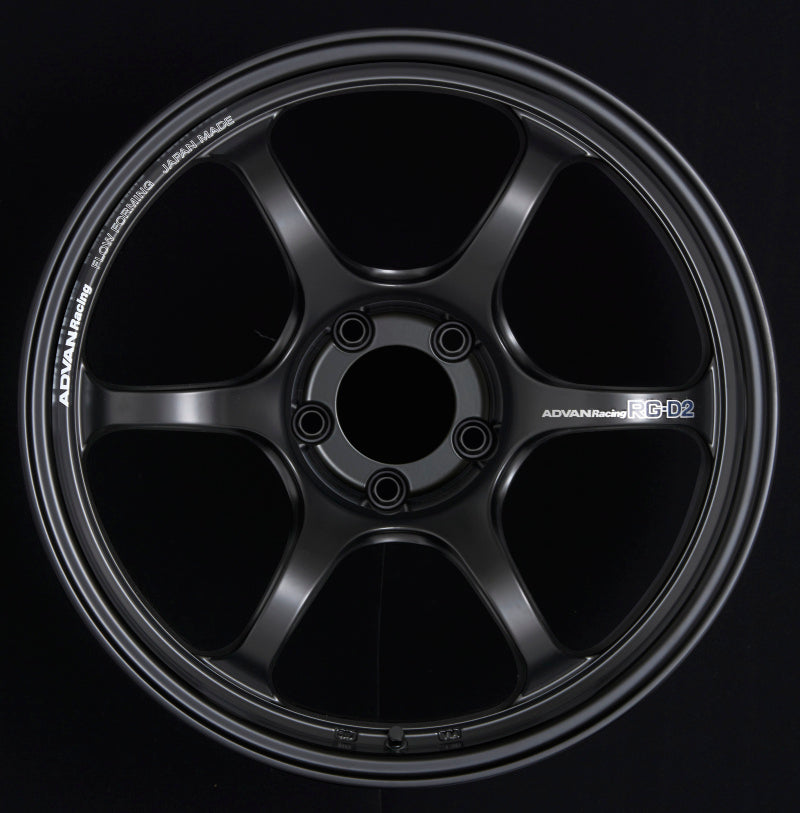 Advan RG-D2 15x8.0 +35 4-100 Semi Gloss Black Wheel