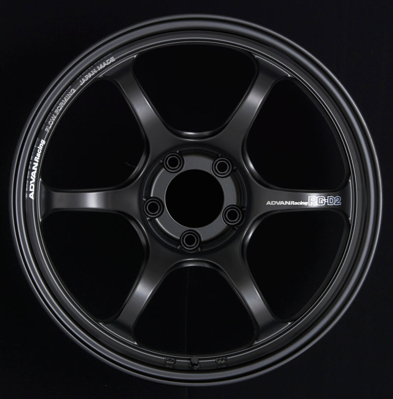 Advan RG-D2 18x10.5 +24 5-114.3 Semi Gloss Black Wheel