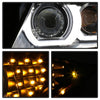 Spyder 09-12 BMW E90 3-Series 4DR HID w/ AFS Only - LED Turn - Black - PRO-YD-BMWE9009-AFSHID-BK