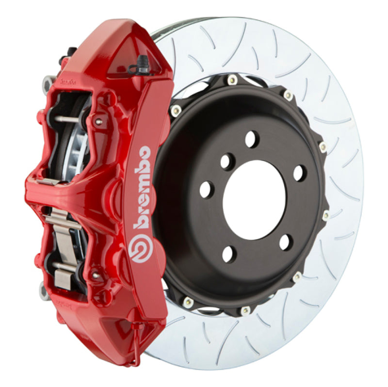 Brembo 07-17 LS460/LS460L/LS600h L Front GT BBK 6 Piston Cast 380x32 2pc Rotor Slotted Type-3-Red