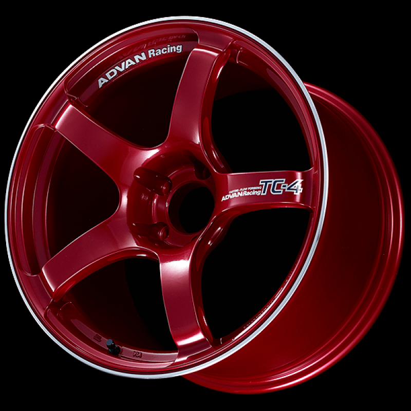 Advan TC4 18X10.5 / +15MM / 5-114.3 Racing Candy Red and Ring Wheel