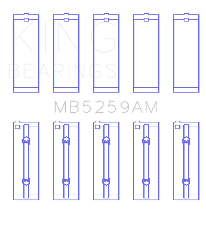 King Acura B18A1/B1/C1/C5 K20A / K24A (Size 0.5) Main Bearing Set