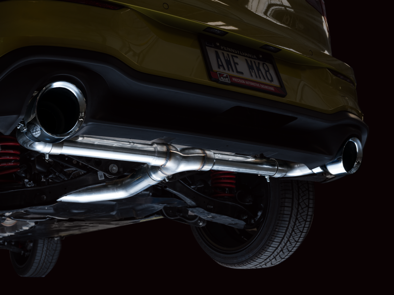 AWE 2022 VW GTI MK8  Track Edition Exhaust - Chrome Silver Tips