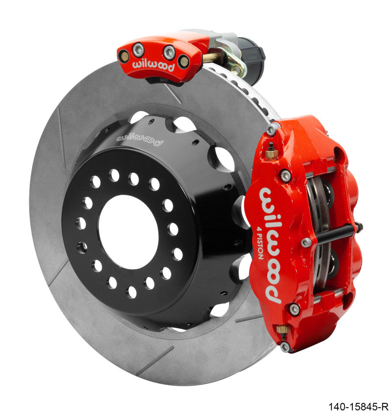 Wilwood Narrow Superlite 4R Rear P-Brk Kit 14.00in Rotor Big Ford New Style 2.50in Offset - Red