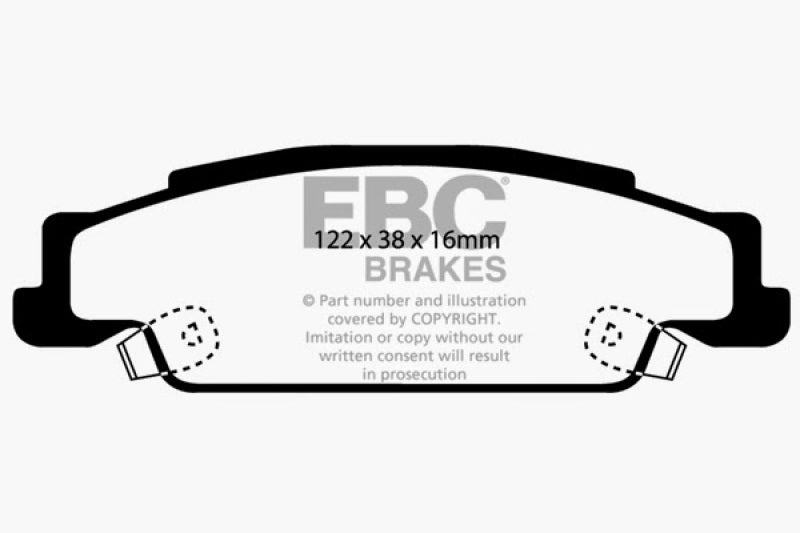 EBC 02-05 Cadillac CTS 2.6 Redstuff Rear Brake Pads