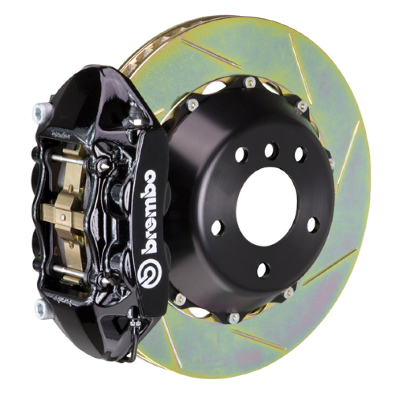 Brembo 14+ Q50/Q50S (Excl. AWD) Rear GT BBK 4 Piston Cast 380x28 2pc Rotor Slotted Type-1-Black