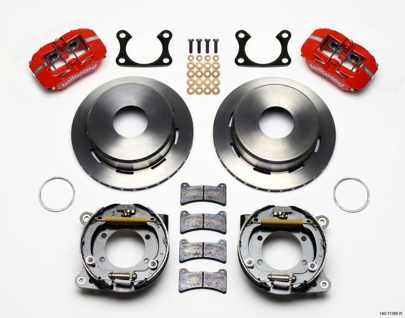 Wilwood Dynapro Low-Profile 11.00in P-Brake Kit - Red Big Ford 2.36in Offset Currie