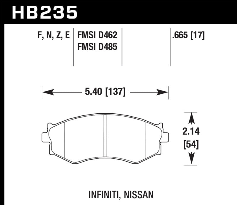 Hawk Infiniti G20 /Nissan 240SX/Axxess/Senta/Stanza Blue 9012 Race Front Brake Pads