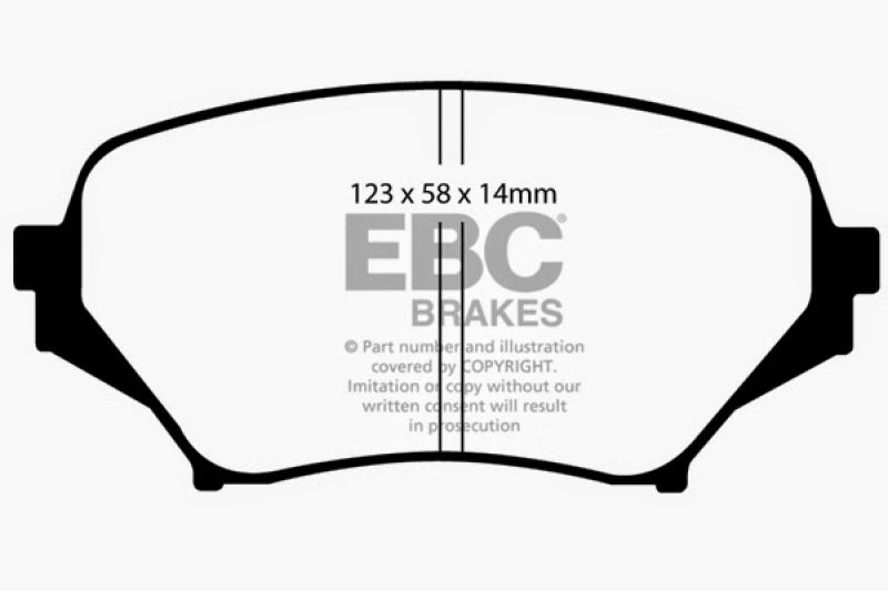 EBC 06-15 Mazda Miata MX5 2.0 Yellowstuff Front Brake Pads