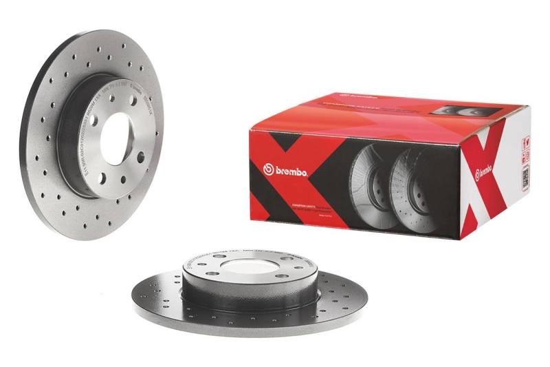 Brembo 17-22 Porsche 718 Boxster/Porsche 718 Cayman/09-16 911 Front Left Drilled UV Coated Rotor
