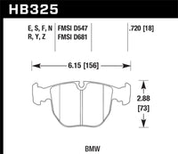 Hawk 04-06 BMW X5 3.0i/4.4i HPS 5.0 Street Front Brake Pads