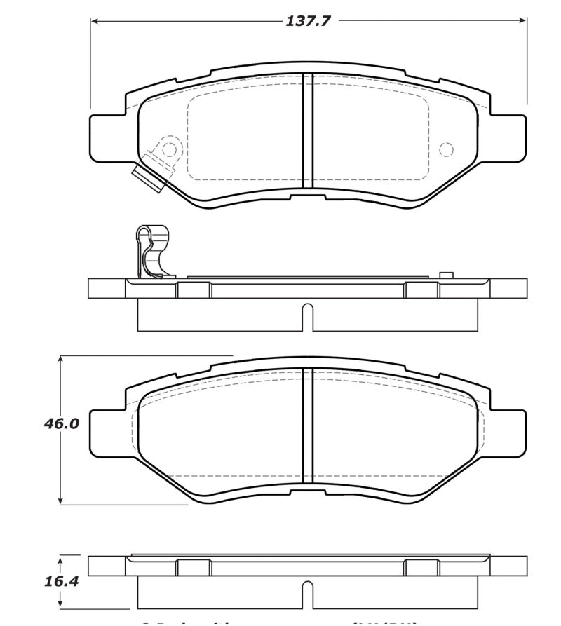 StopTech Performance Rear Brake Pads 08-13 Chevy Camaro