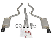 aFe MACHForce XP Exhausts Cat-Back SS-304 EXH w/ Black Tips 15-16 Ford Mustang EcoBoost 2.3L (t)