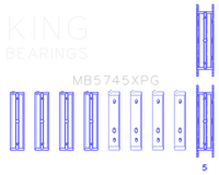 King Engine Bearings Subaru FA20 FB20 Performance Tri-Metal Main Bearing Set - Size +.025mm