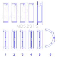 King Engine Bearings Ford 281CI 4.6L V8 (Size STD) Main Bearing Set