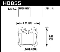 Hawk 07-17 Lexus LS460 / 08-16 Lexus LS600h HPS 5.0 Rear Brake Pads