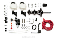 Wilwood Tandem Remote M/C Kit w L/H Bracket & Prop Valve - 15/16in Bore Black-W/Pushrod