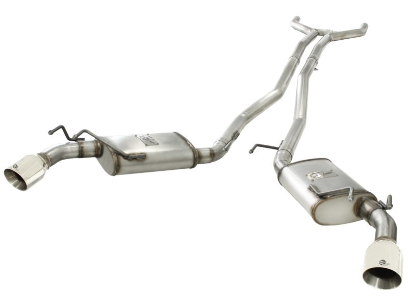 aFe MACHForce XP Exhaust 2.5in Stainless Steel CB/10-13 Chevy Camaro V6-3.6L (td) (polished tip)