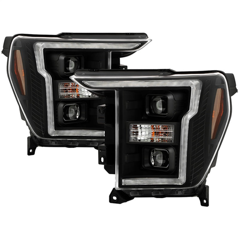 Spyder Signature 20-21 Ford F150 (Halogen Model) Proj. Headlights - Black (PRO-YD-FF15021HALSI-BK)