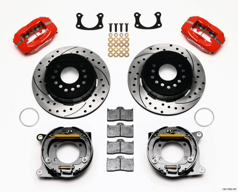 Wilwood Forged Dynalite P/S P-B Kit Drilled Red New Big Ford 2.36in Offset