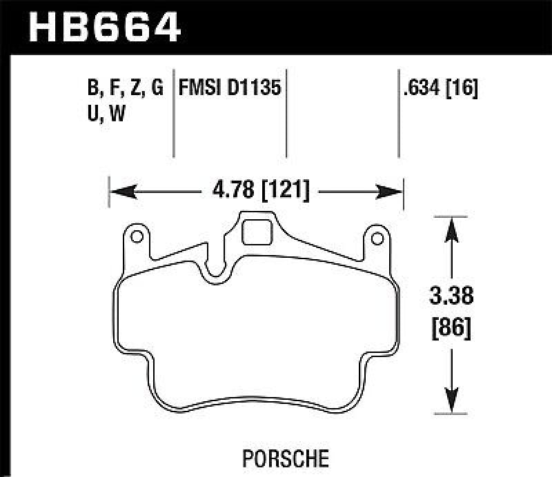 Hawk Porsche 911 ER-1 Endurance Racing Brake Pads (Works with Iron/Metal Rotors)