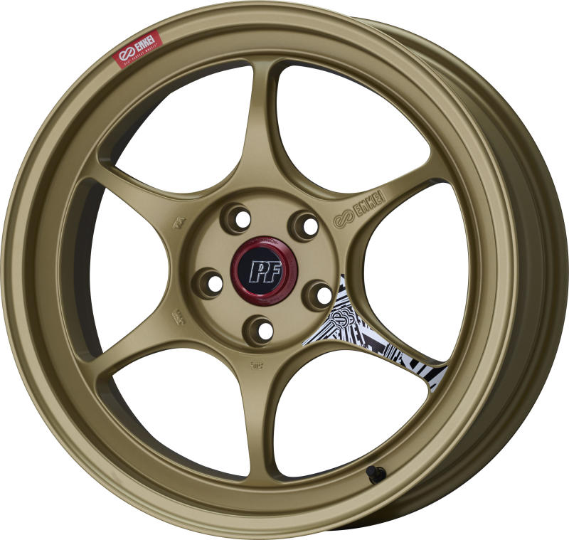 Enkei PF06 18x9.5in 5x114.3 BP 20mm Offset 75mm Bore Gold Wheel