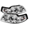 Spyder Ford Mustang 99-04 Projector Headlights LED Halo Chrome High H1 Low H1 PRO-YD-FM99-1PC-AM-C